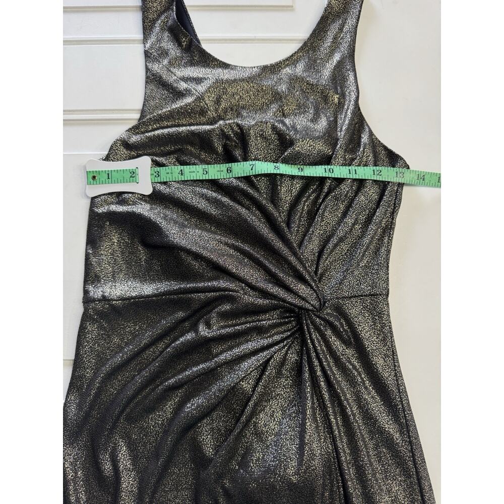 ASTR The Label Revolve Gold Metallic Glitter Side Twist Bodycon Mini Dress Sz M - Picture 5 of 6